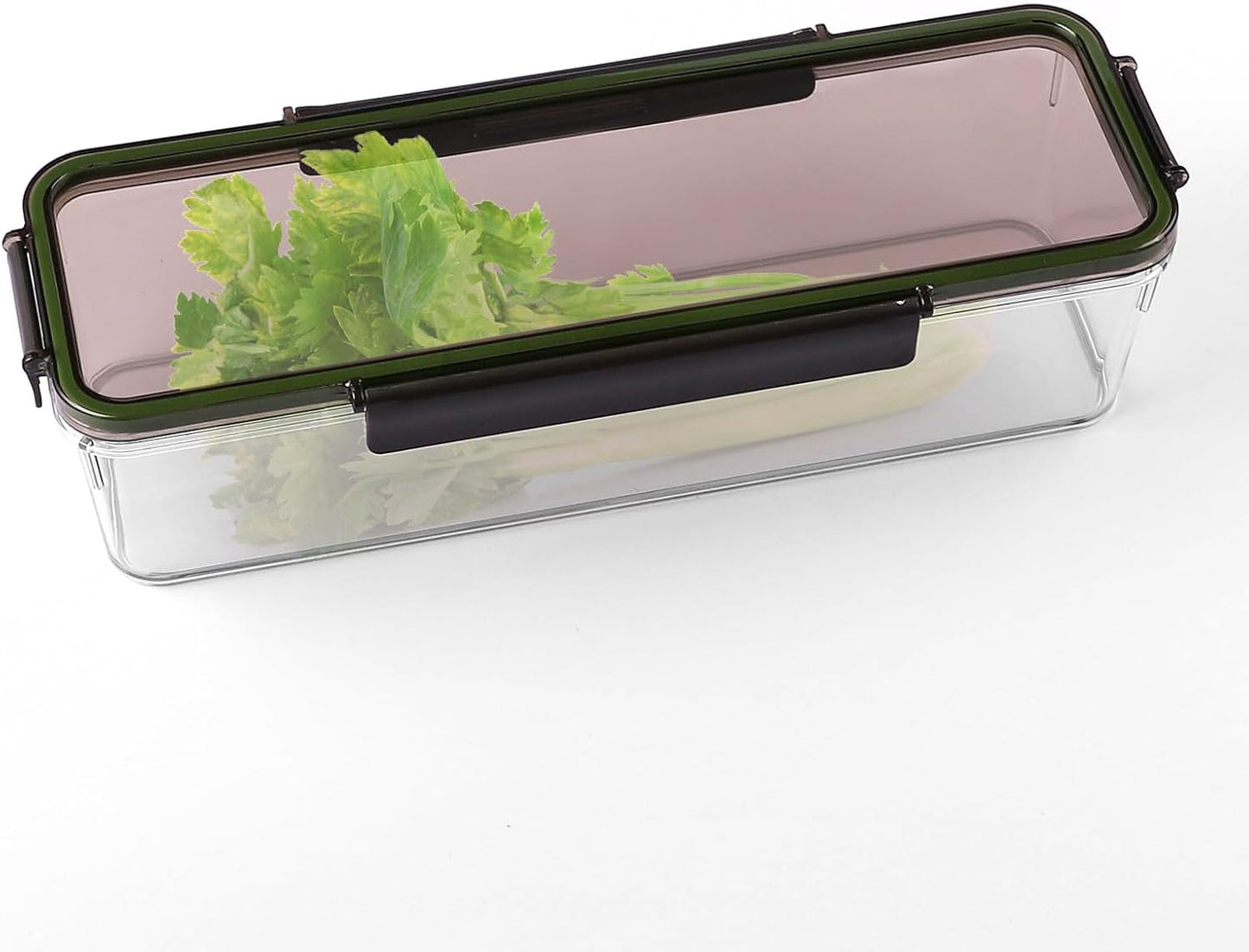 30×10×8cm Large Capacity Rectangular Refrigerator Storage Box with Lid – Food Organizer Container for Fridge 30×10×8cm
