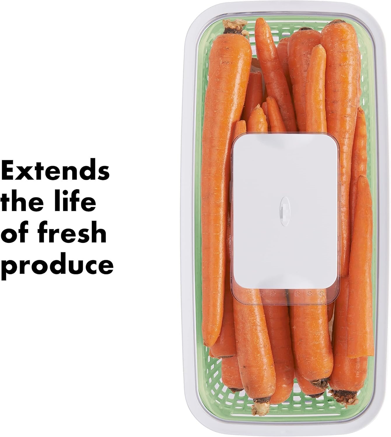Large Rectangular Refrigerator Storage Container with Removable Strainer Basket ā Fresh-Keeping Organizer for Fruits & Vegetables