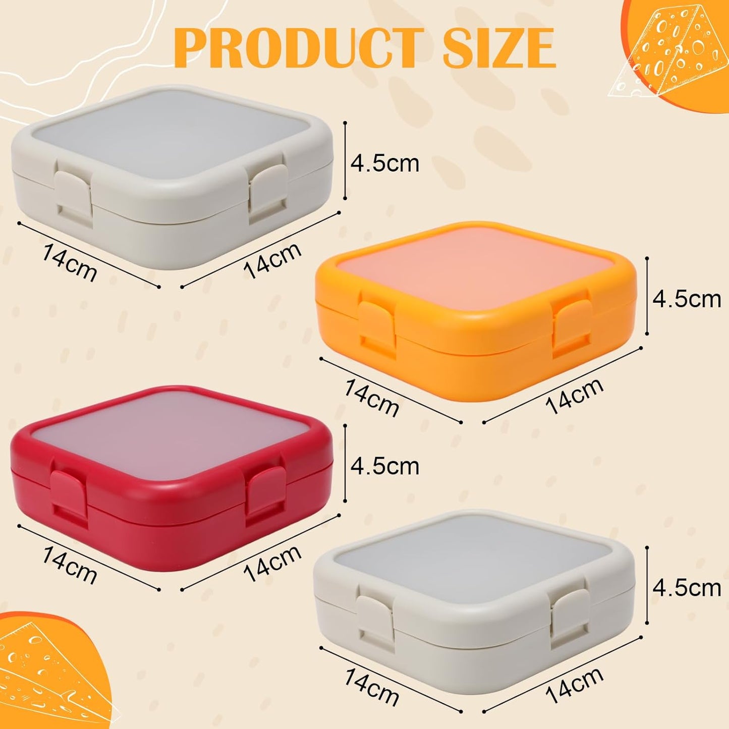 Square Refrigerator Storage Containers 4-Pack – Food Storage & Organizer Box