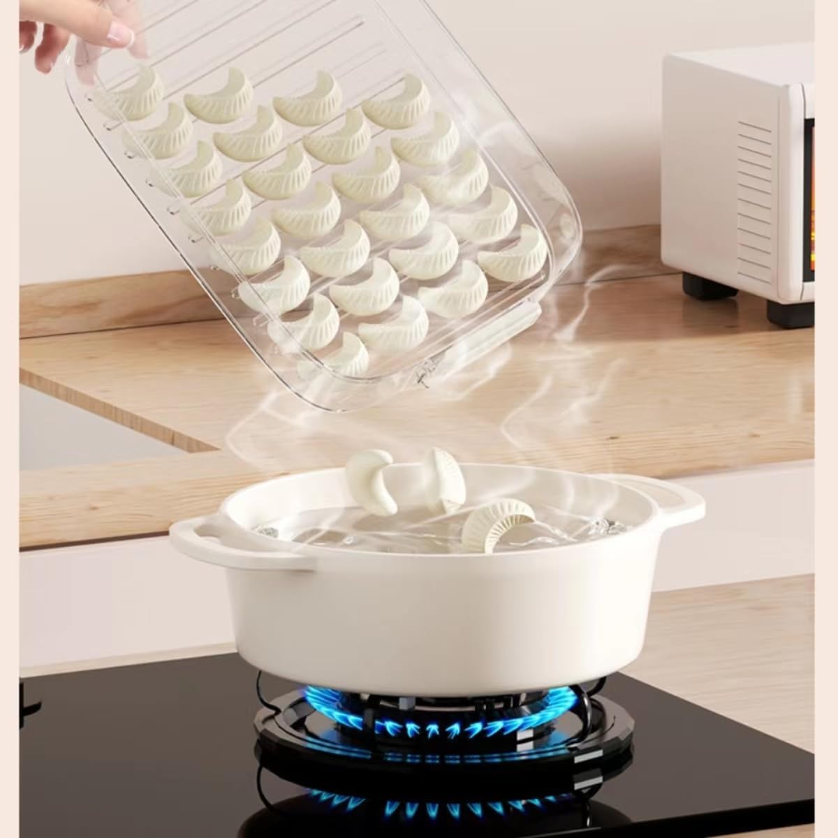 4-Layer Stackable Refrigerator Storage Container with Handle Lid – Multi-Tier Food Preservation Box