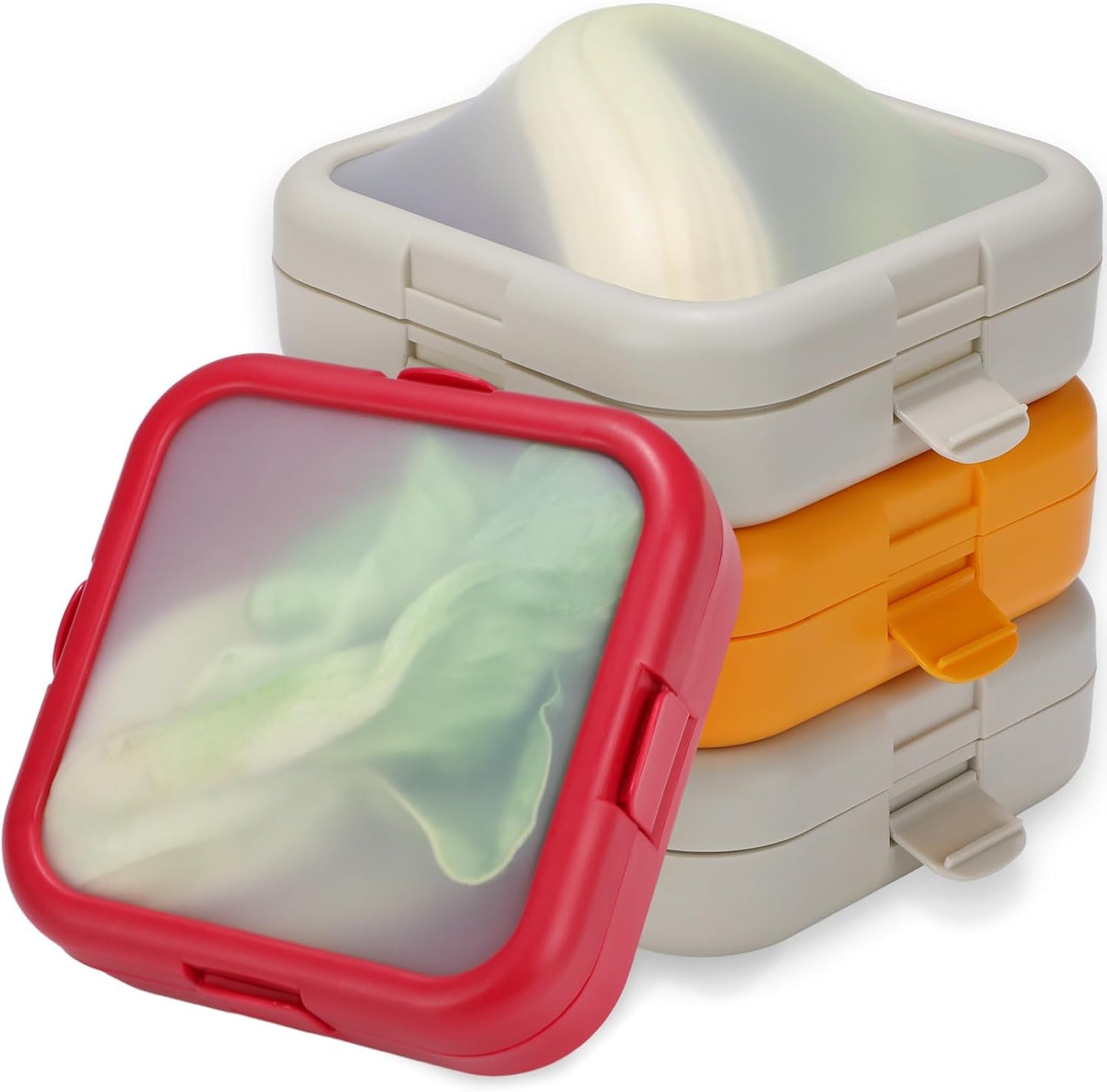 Square Refrigerator Storage Containers 4-Pack – Food Storage & Organizer Box
