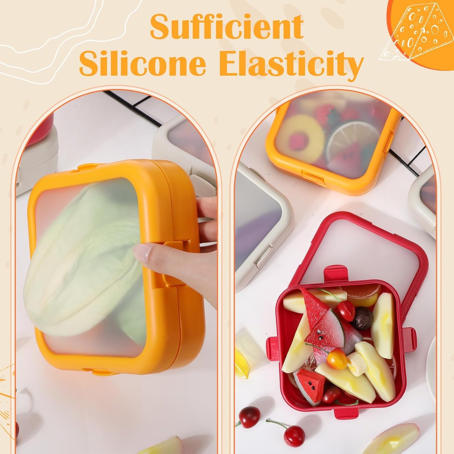 Square Refrigerator Storage Containers 4-Pack – Food Storage & Organizer Box