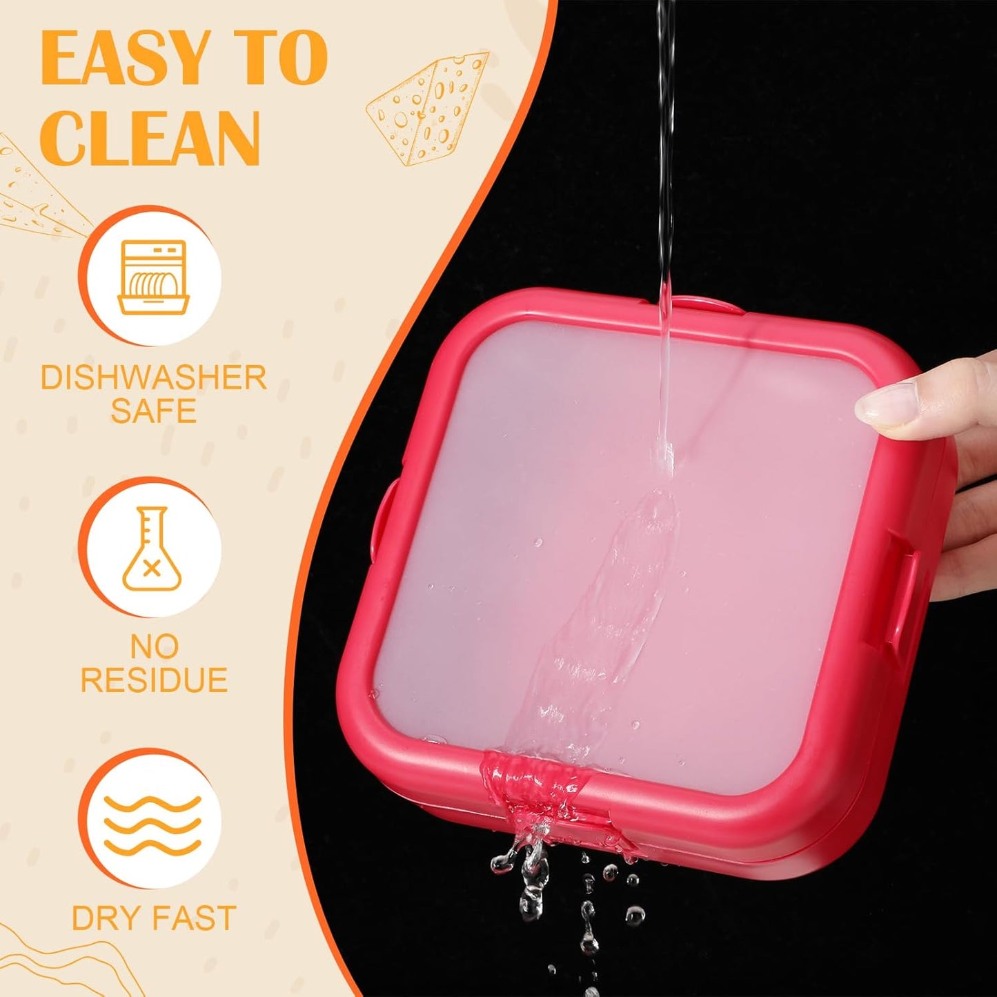 Square Refrigerator Storage Containers 4-Pack – Food Storage & Organizer Box