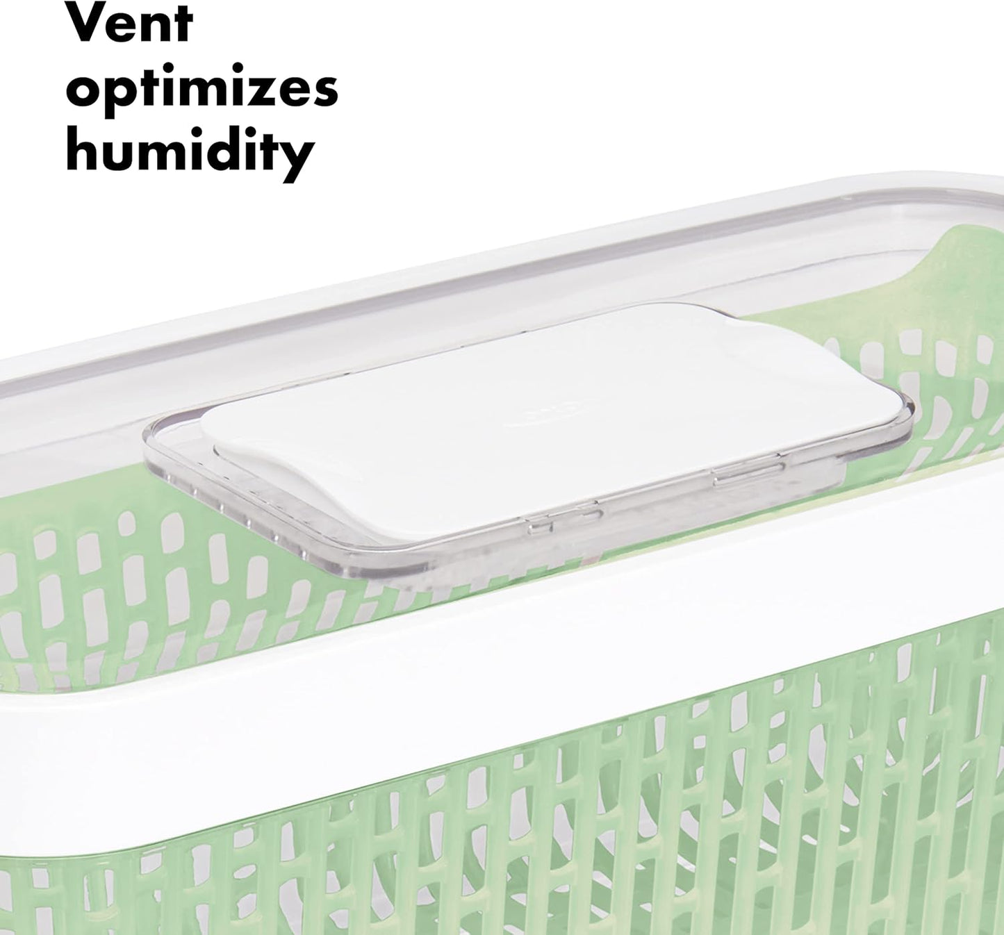 Large Rectangular Refrigerator Storage Container with Removable Strainer Basket – Fresh-Keeping Organizer for Fruits & Vegetables